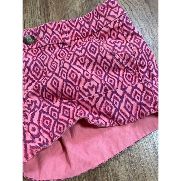 American Eagle Outfitters High Waist Pink Geometric Shorts - Picture 8 of 9